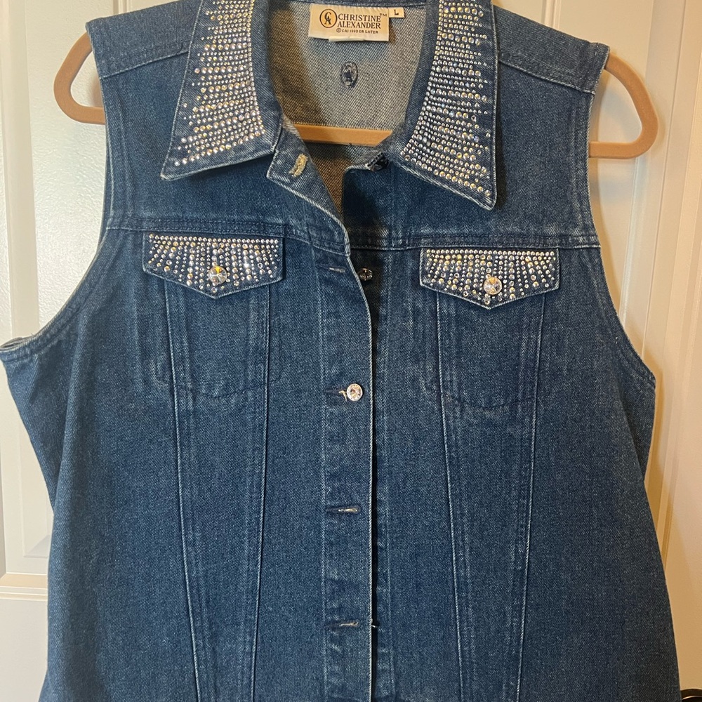 Christine Alexander Denim Vest Size L